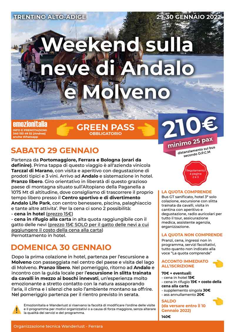 Viaggio-Organizzato-Gruppo-Weekend-Neve-Andalo-Molveno-2021