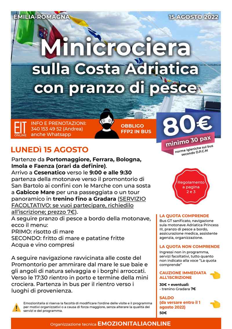 Gita-Organizzata-un-Giorno-Crociera-Adriatico-Agosto-2022