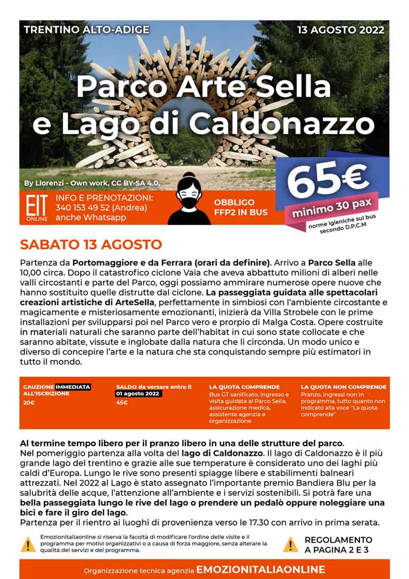 Gita-Organizzato-un-Giorno-Parco-Arte-Sella-Lago-Caldonazzo-2022