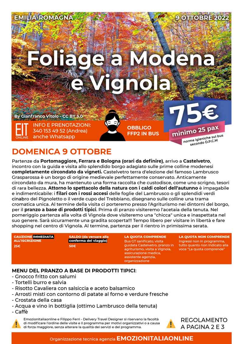 Foliage-Modena-Vignola-2022-Gita-Organizzata-un-Giorno