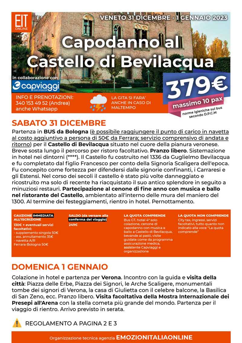 Capodanno-Castello-Bevilacqua-2022-Viaggio-Organizzato-Gruppo