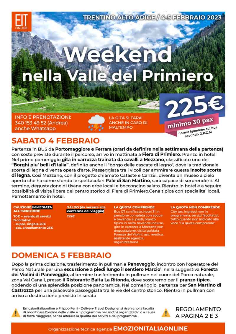 Weekend-Primiero-2023-Viaggio-Organizzato-Gruppo
