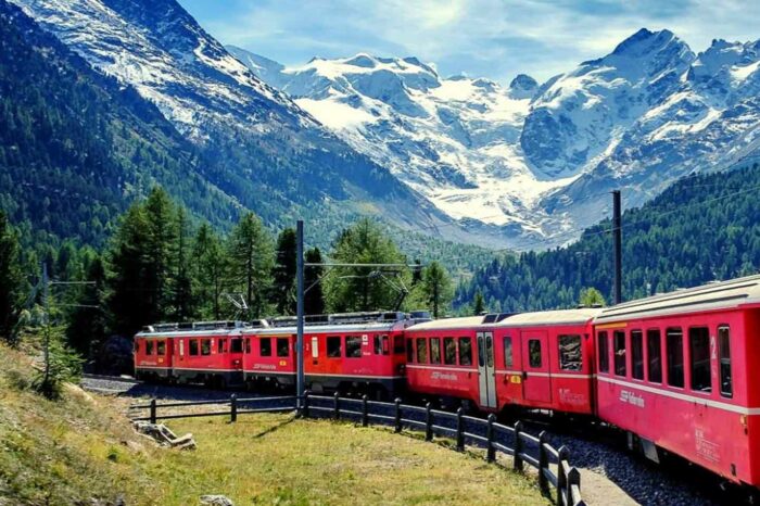 A bordo del Trenino del Bernina