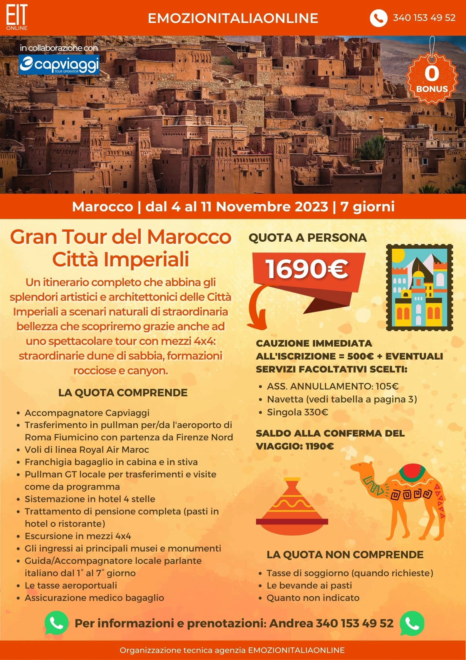 Programma gran tour del Marocco